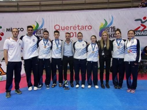 Lee más sobre el artículo Taekwondo: ORO PARA SALINAS, PLATA PARA GUZMÁN Y BRONCE PARA ANGIOLILLO Y ÁLVAREZ EN EL PANAMERICANO DE QUERÉTARO