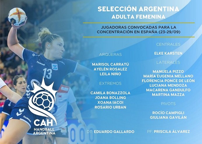 Lee más sobre el artículo Handball femenino: LA SELECCIÓN ARGENTINA REALIZARÁ UNA CONCENTRACIÓN EN ESPAÑA
