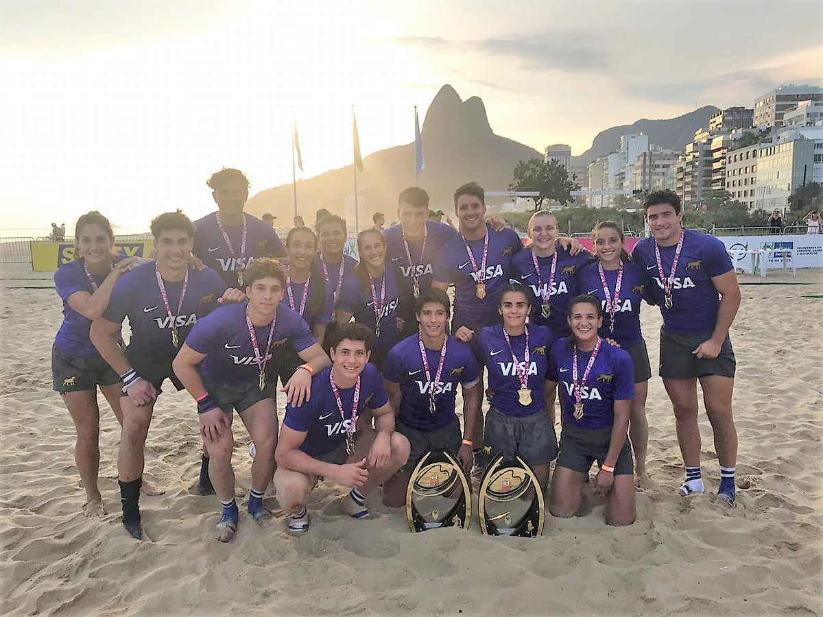 Lee más sobre el artículo Rugby: LOS SELECCIONADOS ARGENTINOS FEMENINO Y MASCULINO DE BEACH, CAMPEONES EN IPANEMA