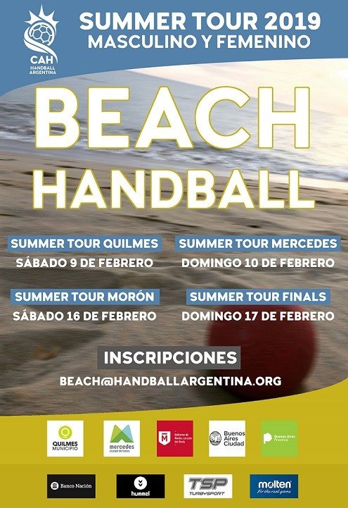 Lee más sobre el artículo Beach Handball: SE LANZA EL BEACH HANDBALL SUMMER TOUR 2019
