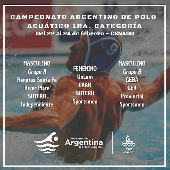 Lee más sobre el artículo Waterpolo: SE VIENE EL ARGENTINO DE POLO ACUÁTICO EN EL CENARD
