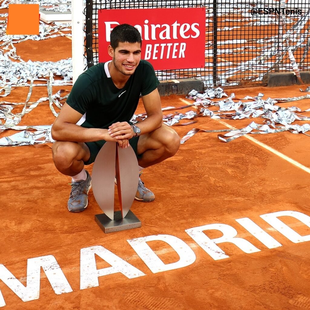 Tenis masculino: CARLOS ALCARAZ SE CORONÓ EN EL MASTER 100 MADRID