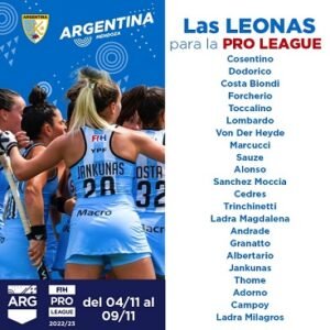 Lee más sobre el artículo Hockey césped femenino: LAS LEONAS PARA LA PRO LEAGUE