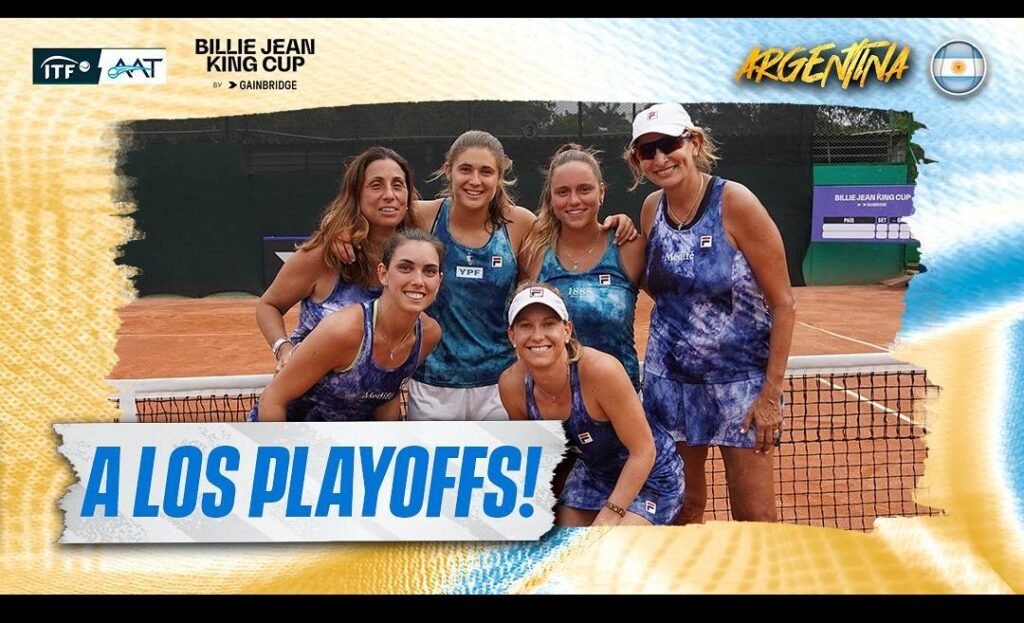 Tenis femenino: EN LA COPA BILLIE JEAN KING, LA SELECCIÓN ARGENTINA CONTINÚA INVICTA