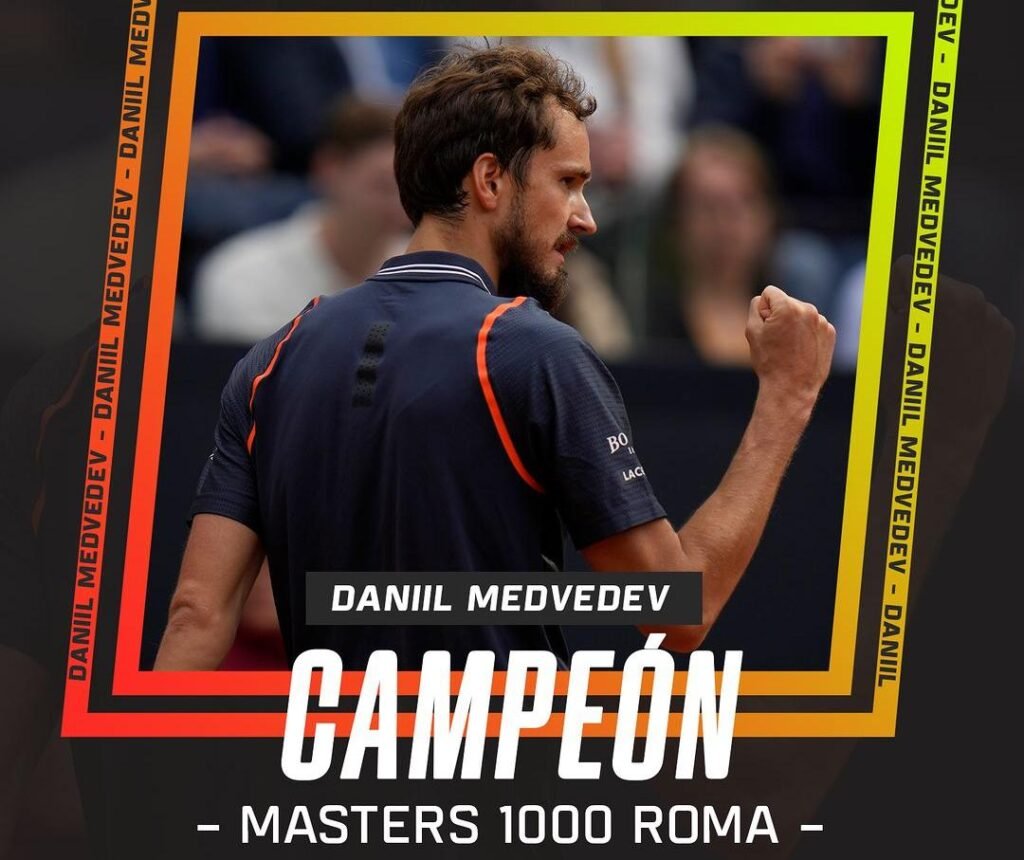 Tenis masculino: MEDVEDEV CONQUISTÓ ROMA