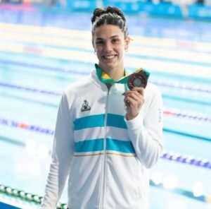 Lee más sobre el artículo JJPP Santiago 2023: NATACIÓN FEMENINA | ARGENTINA SUMÓ UN BRONCE CON MACARENA CEBALLOS EN LOS 100 METROS PECHO
