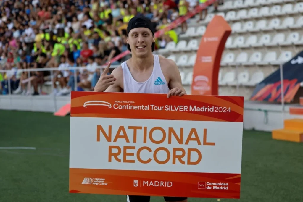 Atletismo:  2024 MARCA MÍNIMA Y RÉCORD NACIONAL PARA LA CLASIFICACIÓN OLÍMPICA DE ELIÁN LARREGINA