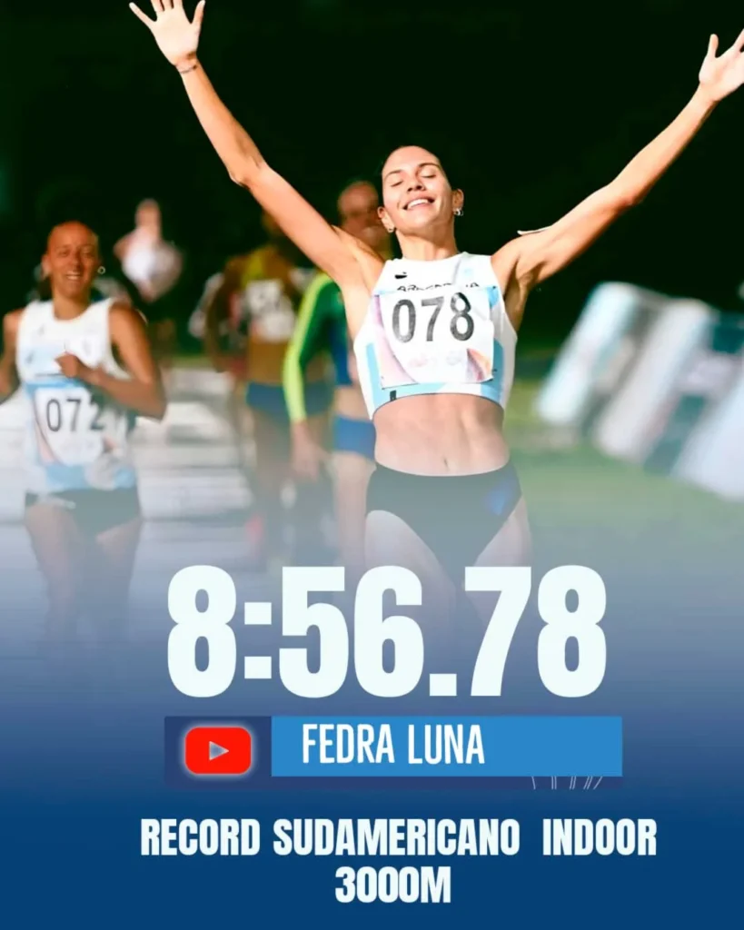 Atletismo: FEDRA LUNA Y NUEVO RÉCORD SUDAMERICANO INDOOR