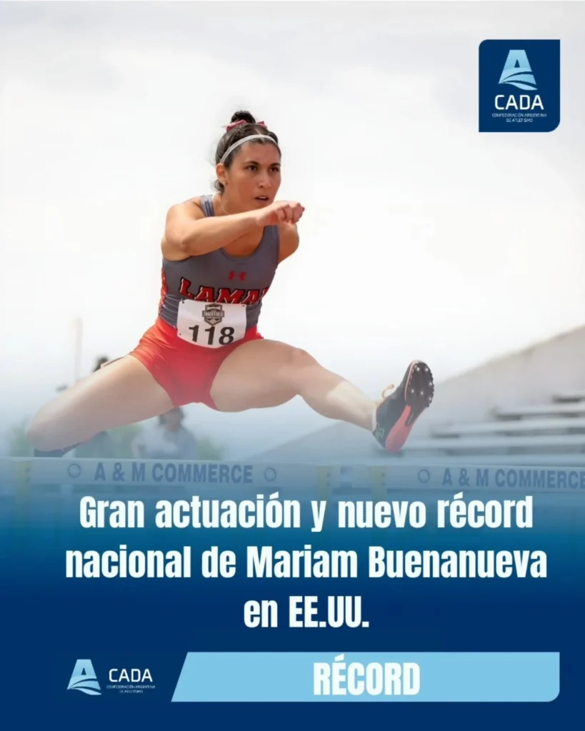 Atletismo: GRAN ACTUACIÓN Y NUEVA RÉCORD NACIONAL DE MARIAM BUENAVENTURA EN ESTADOS UNIDOS